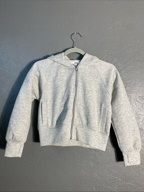 Abercrombie Kids YPB Full Zip Hoodie 9/10 Gray Cropped Active Athleisure